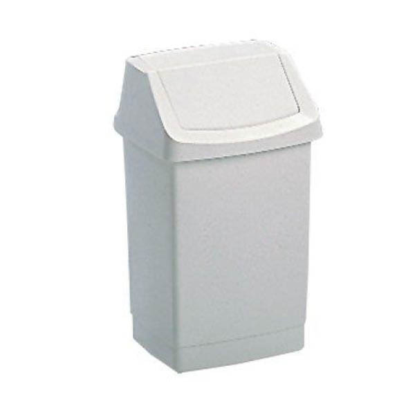 Grande poubelle bin blanc 55L